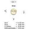 Schwungmasse 11,7x6mm 1,5mm Achse universal