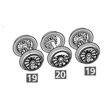 Radsatz SPARSET grau für Tillig BR 89 DR Dampflok 501944