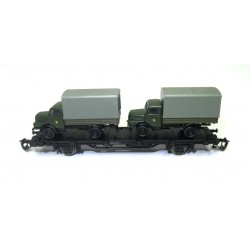 Flachwagen mit 2 LKW H3A NVA
